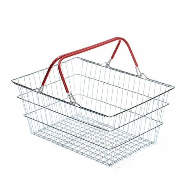Wire Shopping Basket - 23L - Red